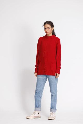 Ellena - Turtle Neck Pullover Sweater