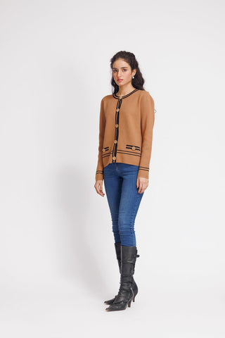 Ellena - Round Neck Cardigan Sweater