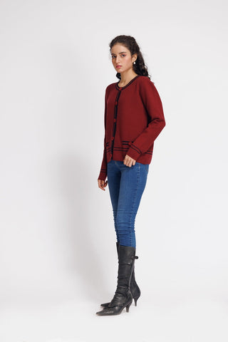 Ellena - Round Neck Cardigan Sweater