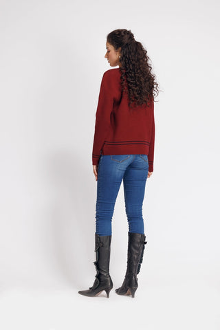 Ellena - Round Neck Cardigan Sweater