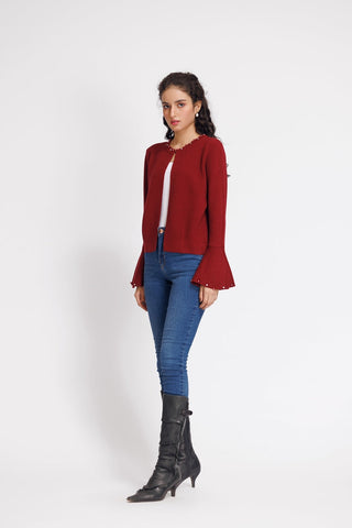 Ellena - Round Neck Cardigan Sweater