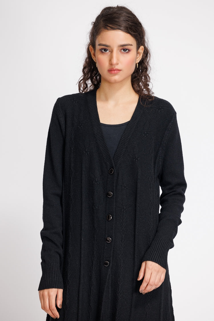 Picture of Ellena - V-Neck Cardigan Sweater - Available at Raja Sahib