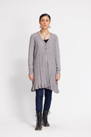 Picture of Ellena - V-Neck Cardigan Sweater - Available at Raja Sahib