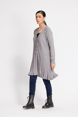 Picture of Ellena - V-Neck Cardigan Sweater - Available at Raja Sahib