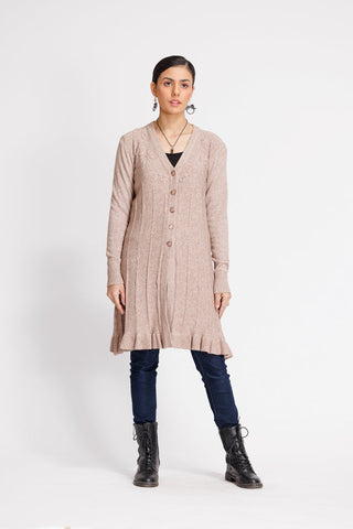 Picture of Ellena - V-Neck Cardigan Sweater - Available at Raja Sahib