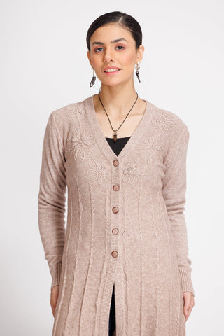 Picture of Ellena - V-Neck Cardigan Sweater - Available at Raja Sahib