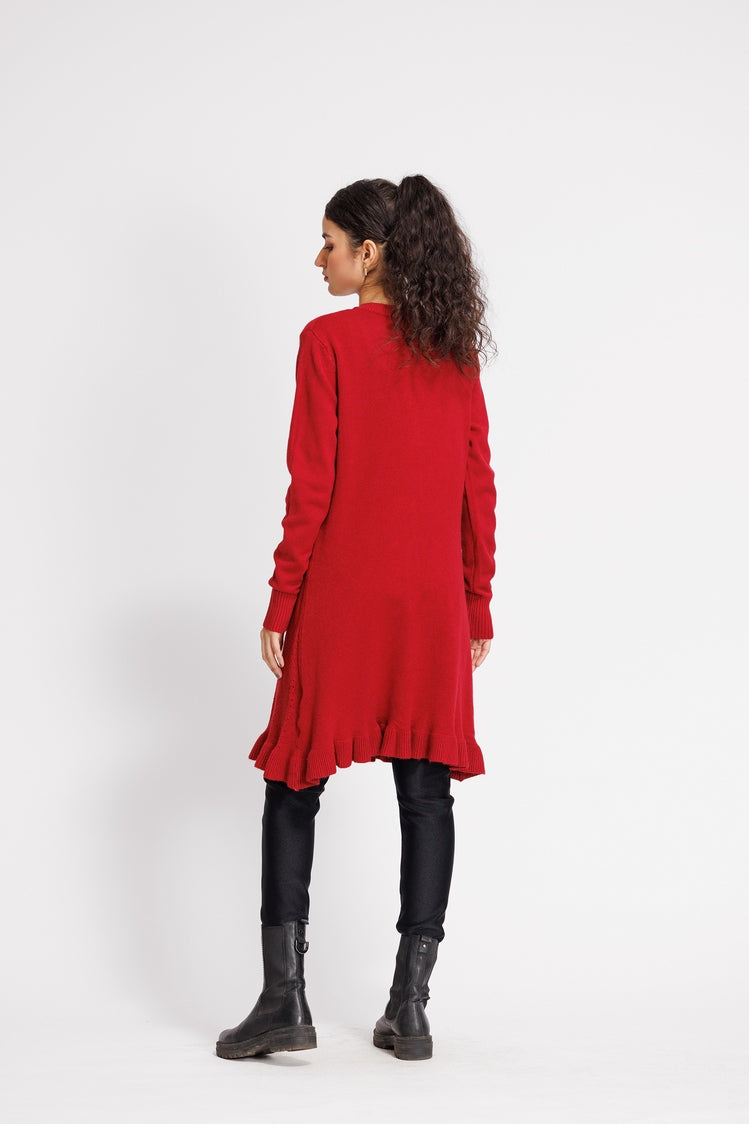 Picture of Ellena - V-Neck Cardigan Sweater - Available at Raja Sahib