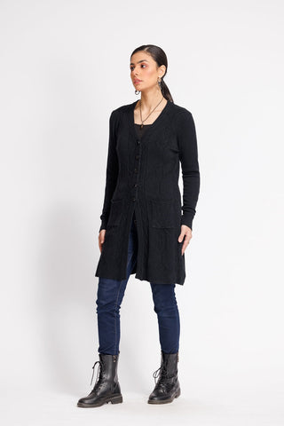 Picture of Ellena - V-Neck Cardigan Sweater - Available at Raja Sahib