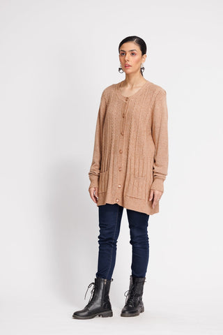 Ellena - Round Neck Cardigan Sweater