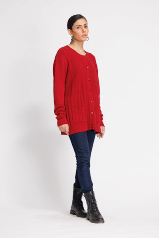 Ellena - Round Neck Cardigan Sweater