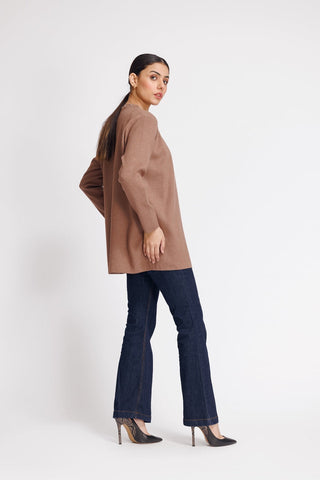 Ellena - Round Neck Cardigan Sweater