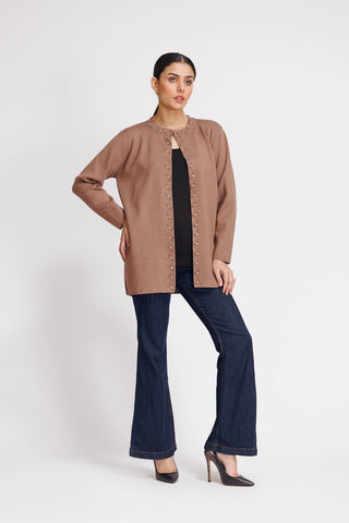 Ellena - Round Neck Cardigan Sweater