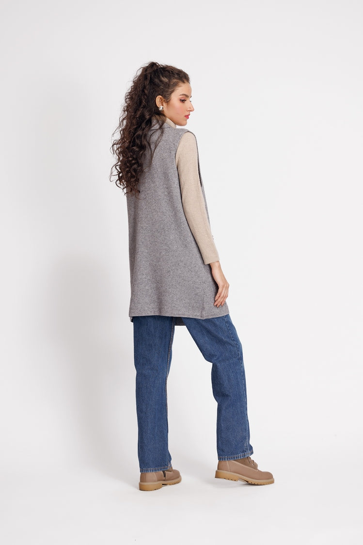 Picture of Ellena - V-Neck Cardigan Sweater - Available at Raja Sahib