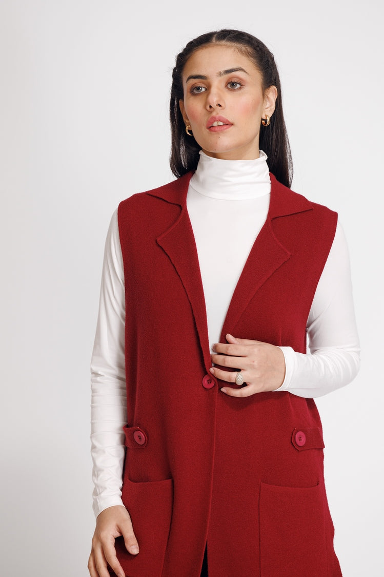 Picture of Ellena - V-Neck Cardigan Sweater - Available at Raja Sahib