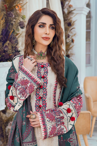 Ellena - Ellena 3-PC Musavir Embroidered Khaddar Collection