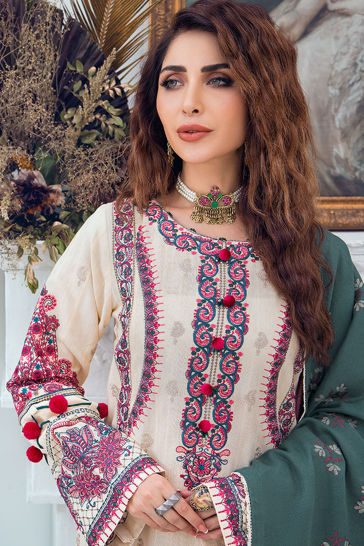 Picture of Ellena - Ellena 3-PC Musavir Embroidered Khaddar Collection - Available at Raja Sahib