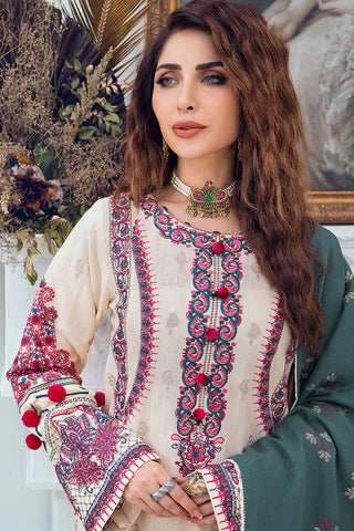 Ellena - Ellena 3-PC Musavir Embroidered Khaddar Collection