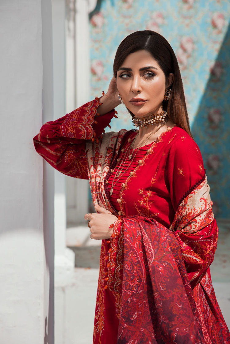 Picture of Ellena - 3-PC Musavir Embroidered Khaddar Collection - Available at Raja Sahib