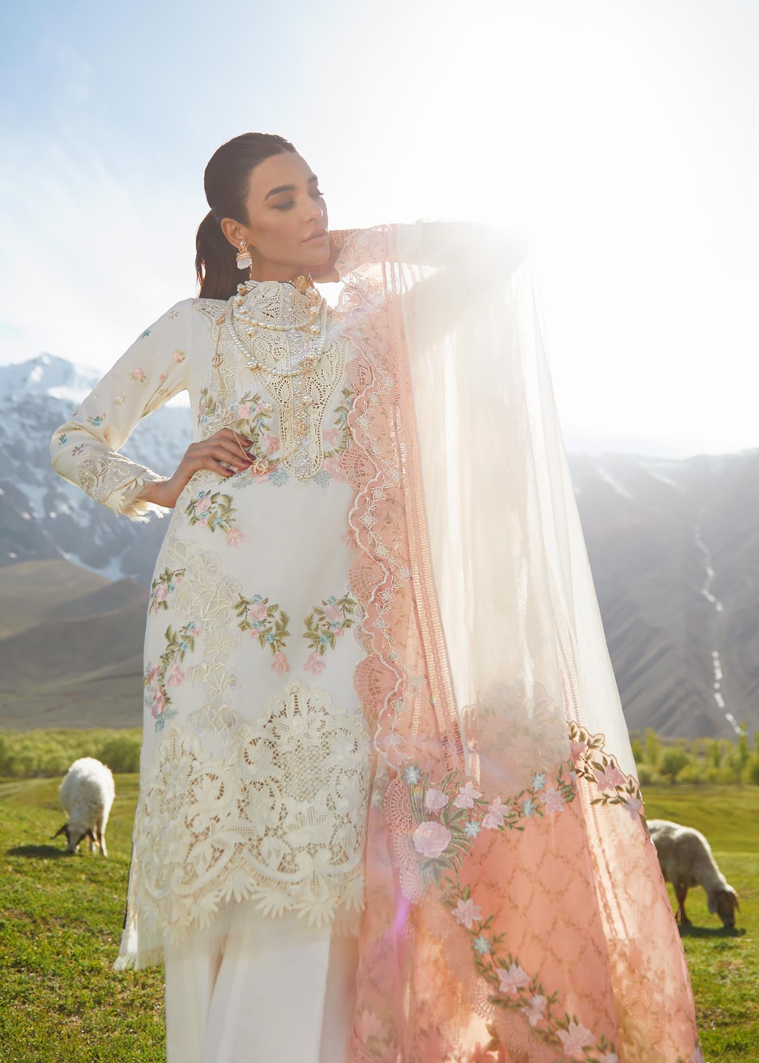 Picture of Crimson - 1A Summer In The Meadows Luxury Lawn Collection - Available at Raja Sahib