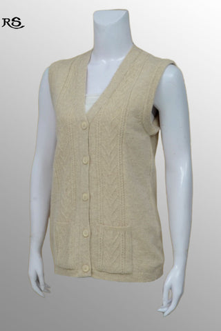 Picture of Ladies Woolen Sweater Art-1054 Cream - Available at Raja Sahib