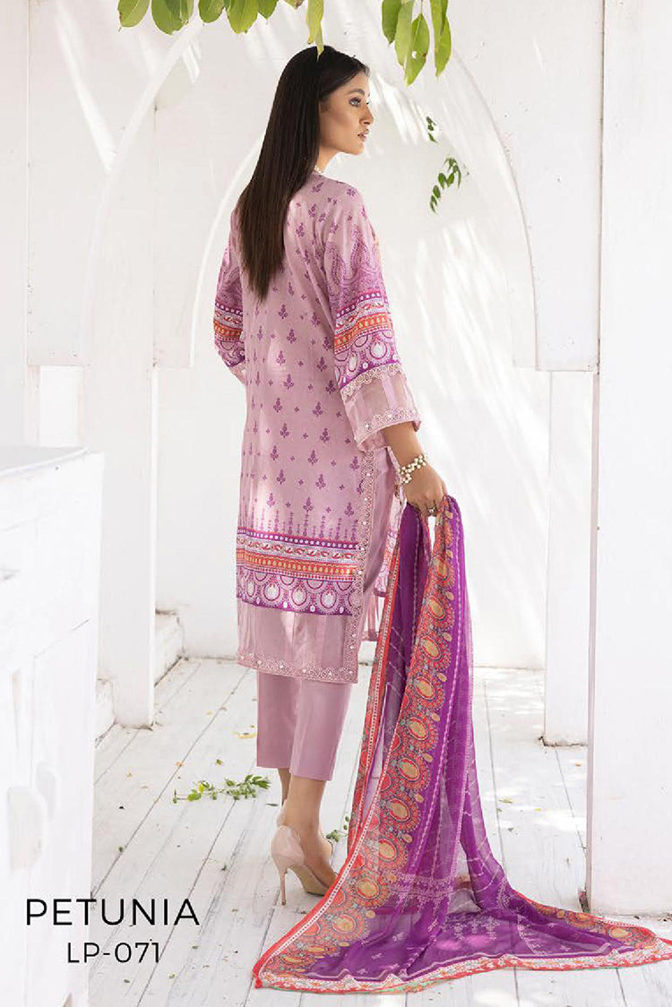 Picture of Lala - LP 071 Petunia Magnifique Embroidered Lawn Collection - Available at Raja Sahib