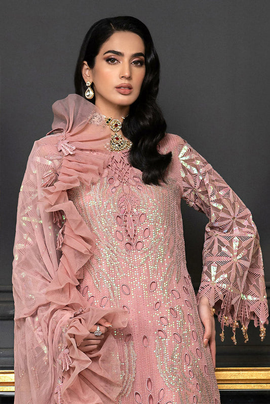 Picture of Janique - D 011 Peachy Elegance Luxury Formal Embroidered Chiffon Collection - Available at Raja Sahib