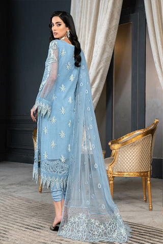 Janique - D 015 Celestial Charm Luxury Formal Embroidered Chiffon Collection