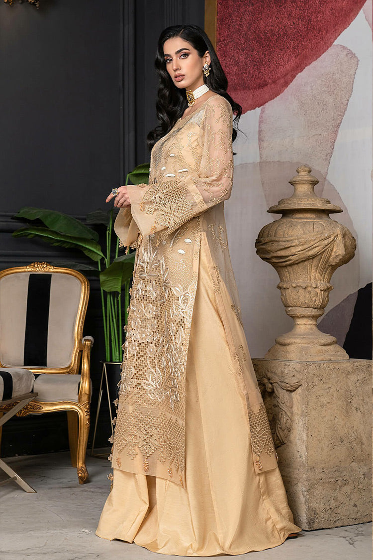 Picture of Janique - D 016 Silk Sandstone Luxury Formal Embroidered Chiffon Collection - Available at Raja Sahib