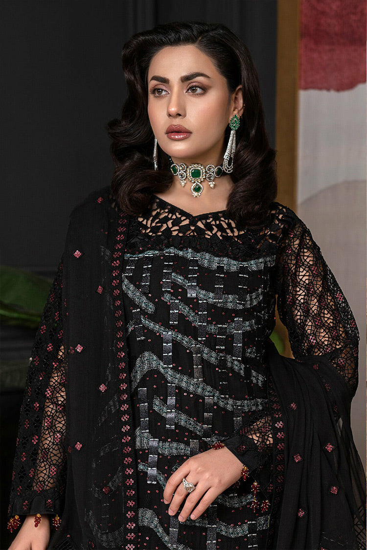 Picture of Janique - D 018 Midnight Glamour Luxury Formal Embroidered Chiffon Collection - Available at Raja Sahib