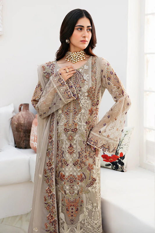 Picture of Ramsha - A 806 Chevron Embroidered Chiffon Collection Vol 8 - Available at Raja Sahib