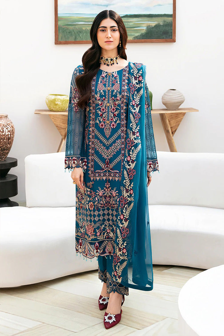 Picture of Ramsha - A 811 Chevron Embroidered Chiffon Collection Vol 8 - Available at Raja Sahib