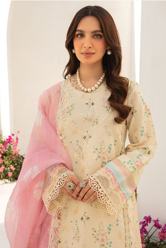 Picture of Rang Rasiya - D1 Ivory Florence Summer Edit Collection - Available at Raja Sahib