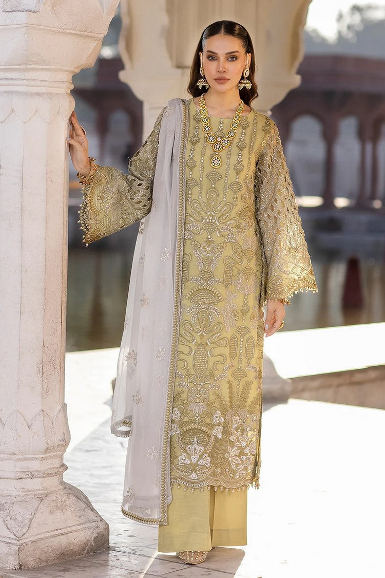 Picture of Flossie - 01 HONEY HAZE Safeera Embroidered Chiffon Collection Vol 13 - Available at Raja Sahib