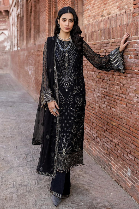 Picture of Flossie - 02 DARK VEIL Safeera Embroidered Chiffon Collection Vol 13 - Available at Raja Sahib