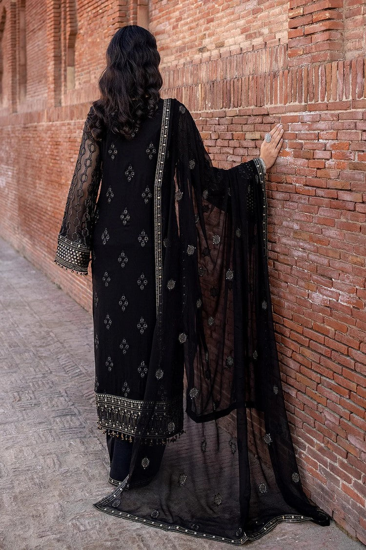 Picture of Flossie - 02 DARK VEIL Safeera Embroidered Chiffon Collection Vol 13 - Available at Raja Sahib