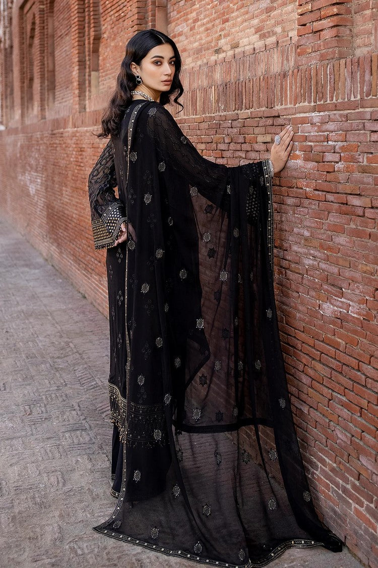 Picture of Flossie - 02 DARK VEIL Safeera Embroidered Chiffon Collection Vol 13 - Available at Raja Sahib