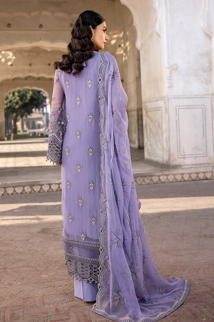 Picture of Flossie - 03 VIOLET SWEET Safeera Embroidered Chiffon Collection Vol 13 - Available at Raja Sahib