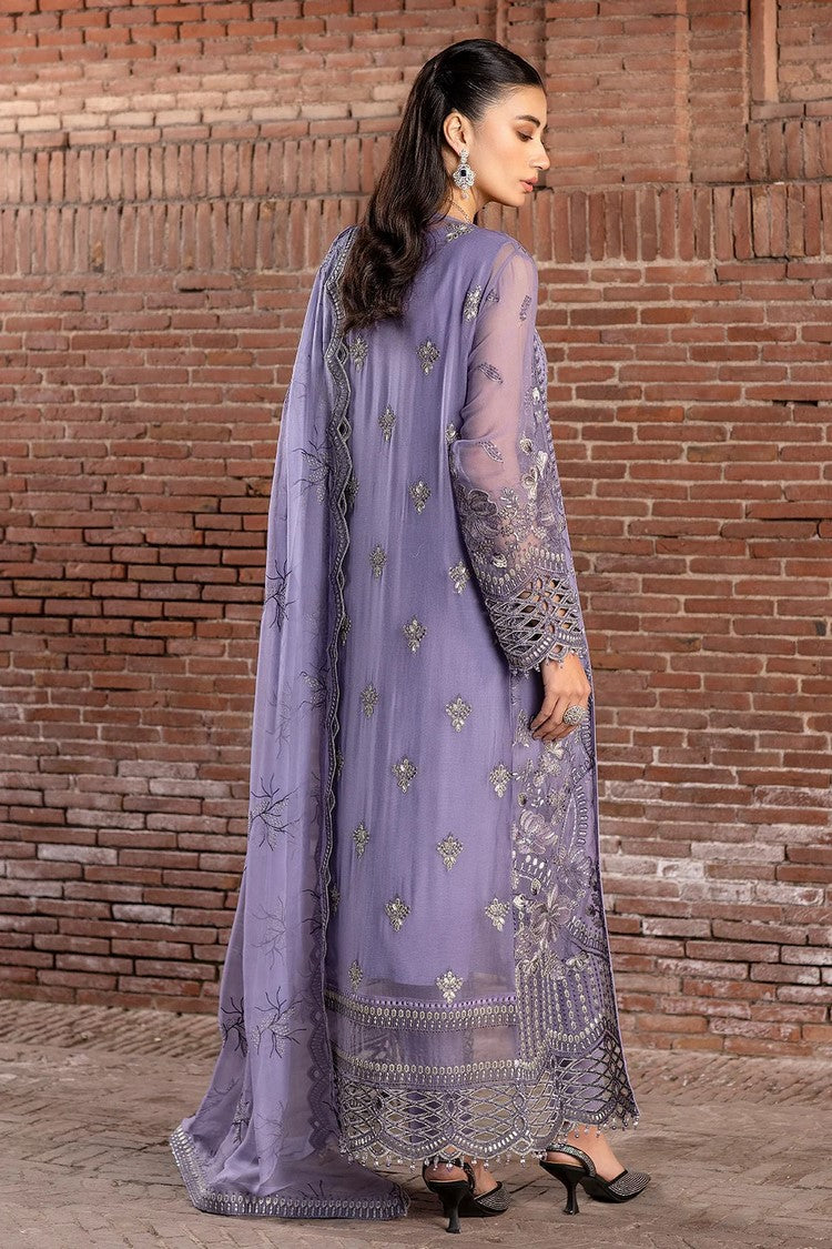 Picture of Flossie - 03 VIOLET SWEET Safeera Embroidered Chiffon Collection Vol 13 - Available at Raja Sahib