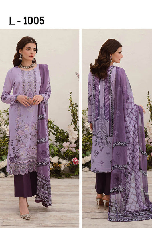 Picture of Ramsha - L 1005 Mashaal Embroidered Lawn Collection Vol 10 - Available at Raja Sahib