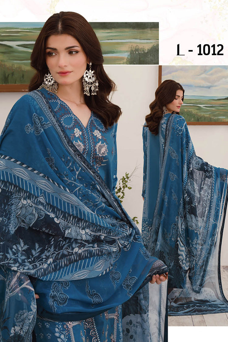 Picture of Ramsha - L 1012 Mashaal Embroidered Lawn Collection Vol 10 - Available at Raja Sahib