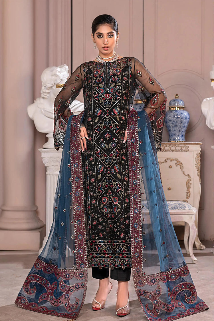 Picture of Janique - D 005 Night Bloom JJ Embellished Luxury Collection Vol 2 - Available at Raja Sahib