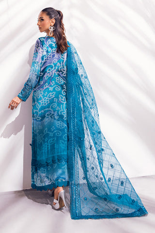 Nureh - NU2 137 Blue Charm  Ballerina Embroidered & Embellished Chiffon Collection