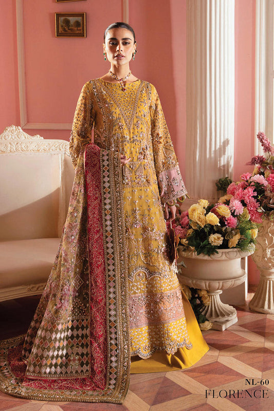 Picture of Nureh - NL 60 FLORENCE  The Secret Garden Love Story Embroidered Wedding Collection - Available at Raja Sahib