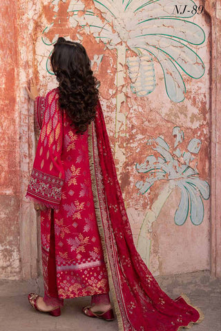 Nureh - NJ 89 Maya Embroidered Jacquard Lawn Collection Vol 1