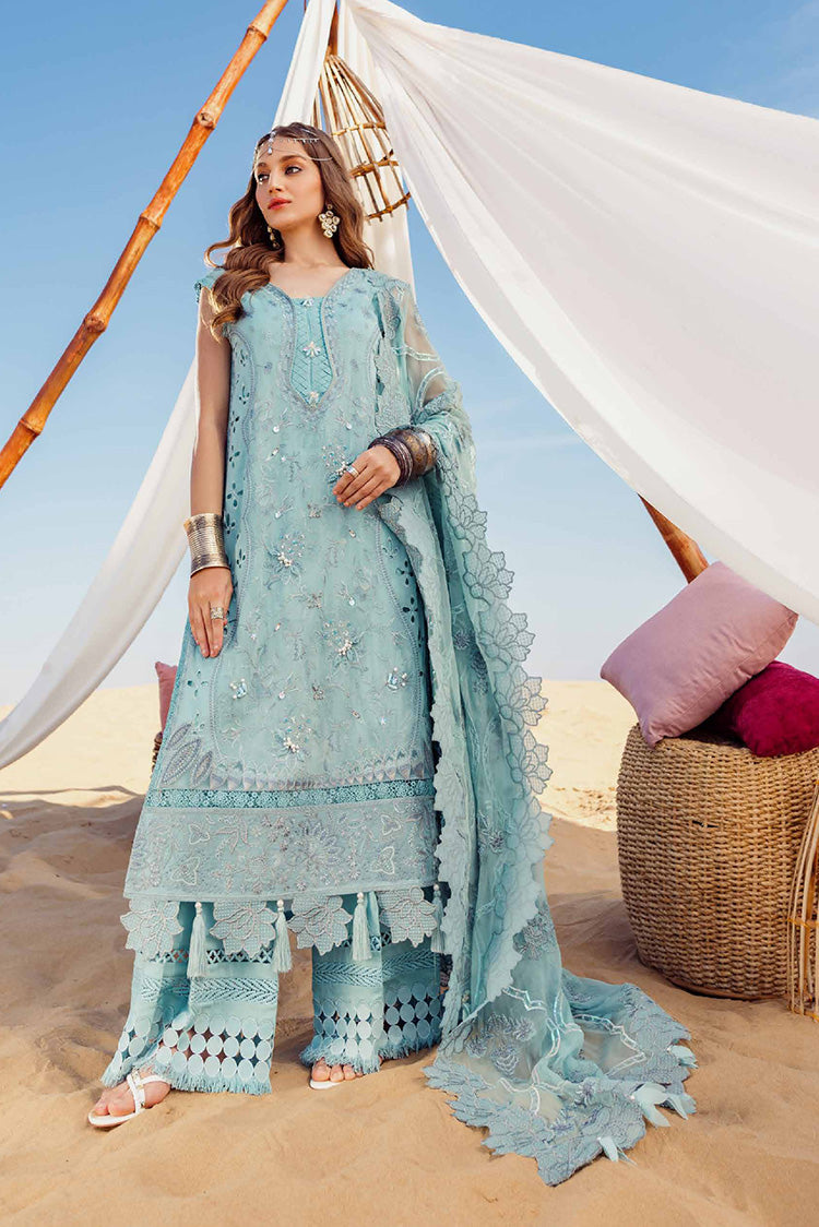 Picture of Nureh - NE 76 AROOSH Sehra Embroidered Swiss Lawn Collection - Available at Raja Sahib