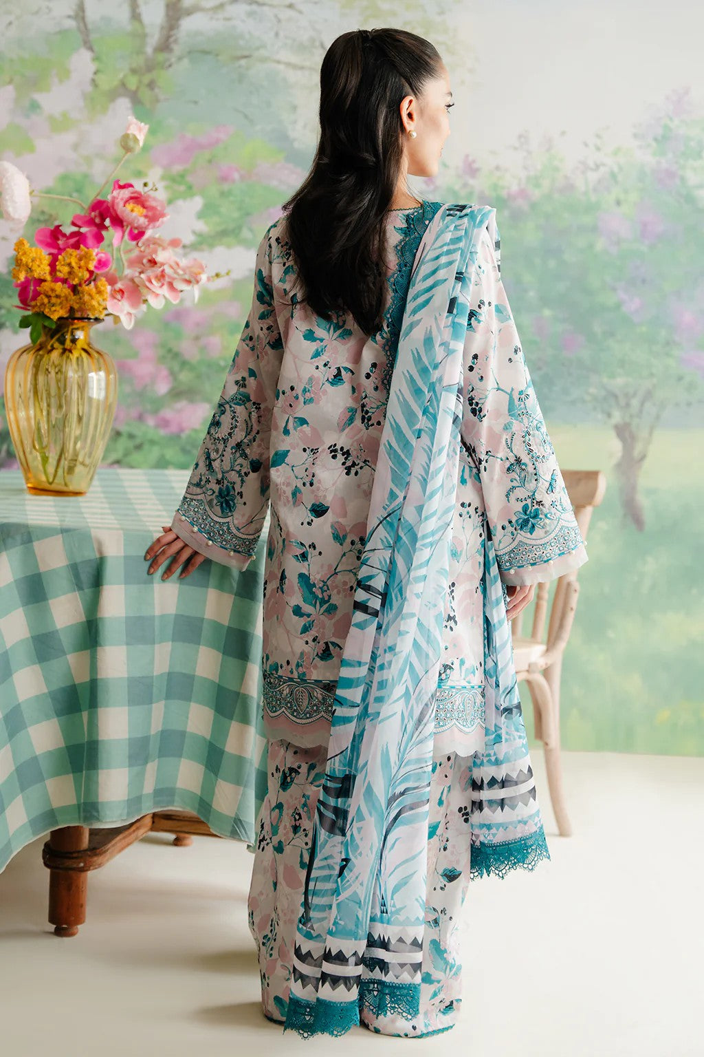 Picture of Afrozeh - AL 24 V1 05 Cashmere The Floral Charm Embroidered Lawn Collection - Available at Raja Sahib