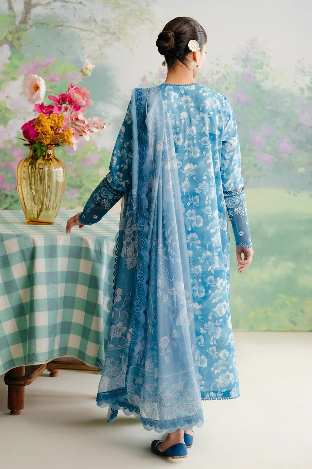 Picture of Afrozeh - AL 24 V1 08 Nigella The Floral Charm Embroidered Lawn Collection - Available at Raja Sahib