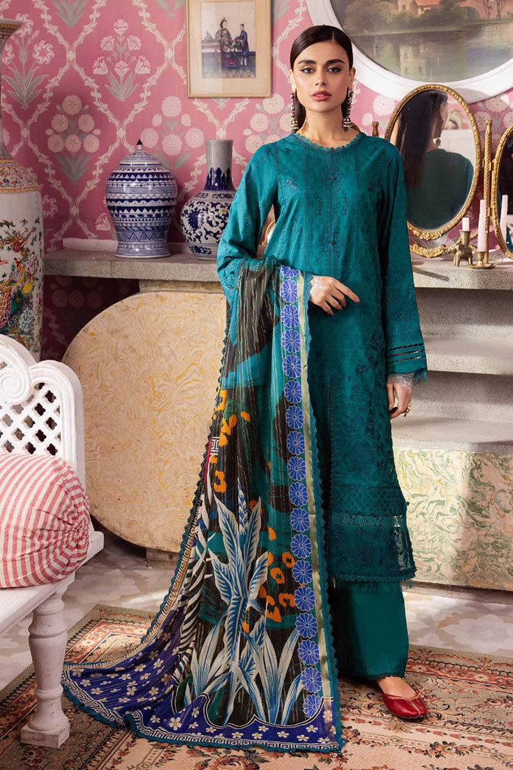 Picture of Nureh - NS 110 Maya Embroidered Dobby Lawn Collection Vol 1 - Available at Raja Sahib