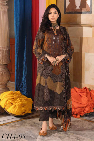 CH4 05 Chunri Embroidered Lawn Collection Vol 1