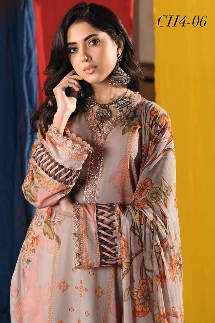 Picture of Charizma - CH4 06 Chunri Embroidered Lawn Collection Vol 1 - Available at Raja Sahib